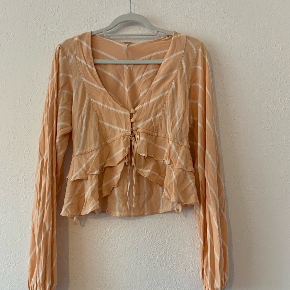 Free people Stylish orange/salmon blouse/shirt
